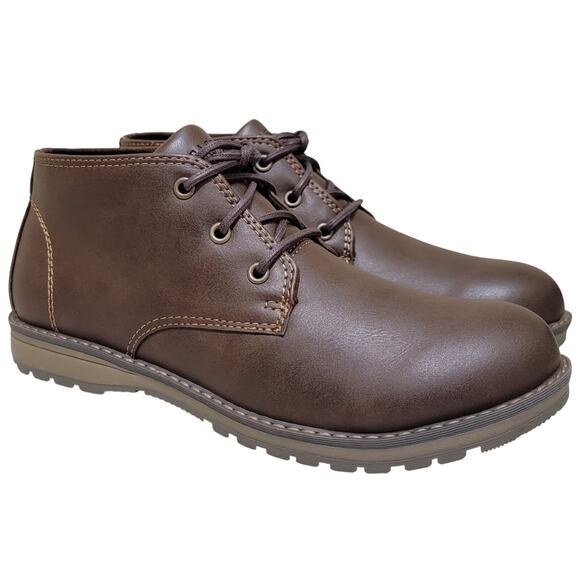 Eastland Men Devin Casual Chukka Boots Size US 8M Dark Brown Faux Leather
